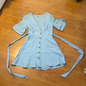 Women’s open front tie in the back dress!